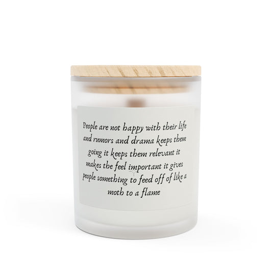 Frosted Glass Candle, 11oz